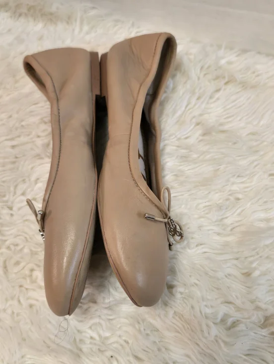 Sam Edelman Nude Ballet Flats with Bow - Picture 6 of 13